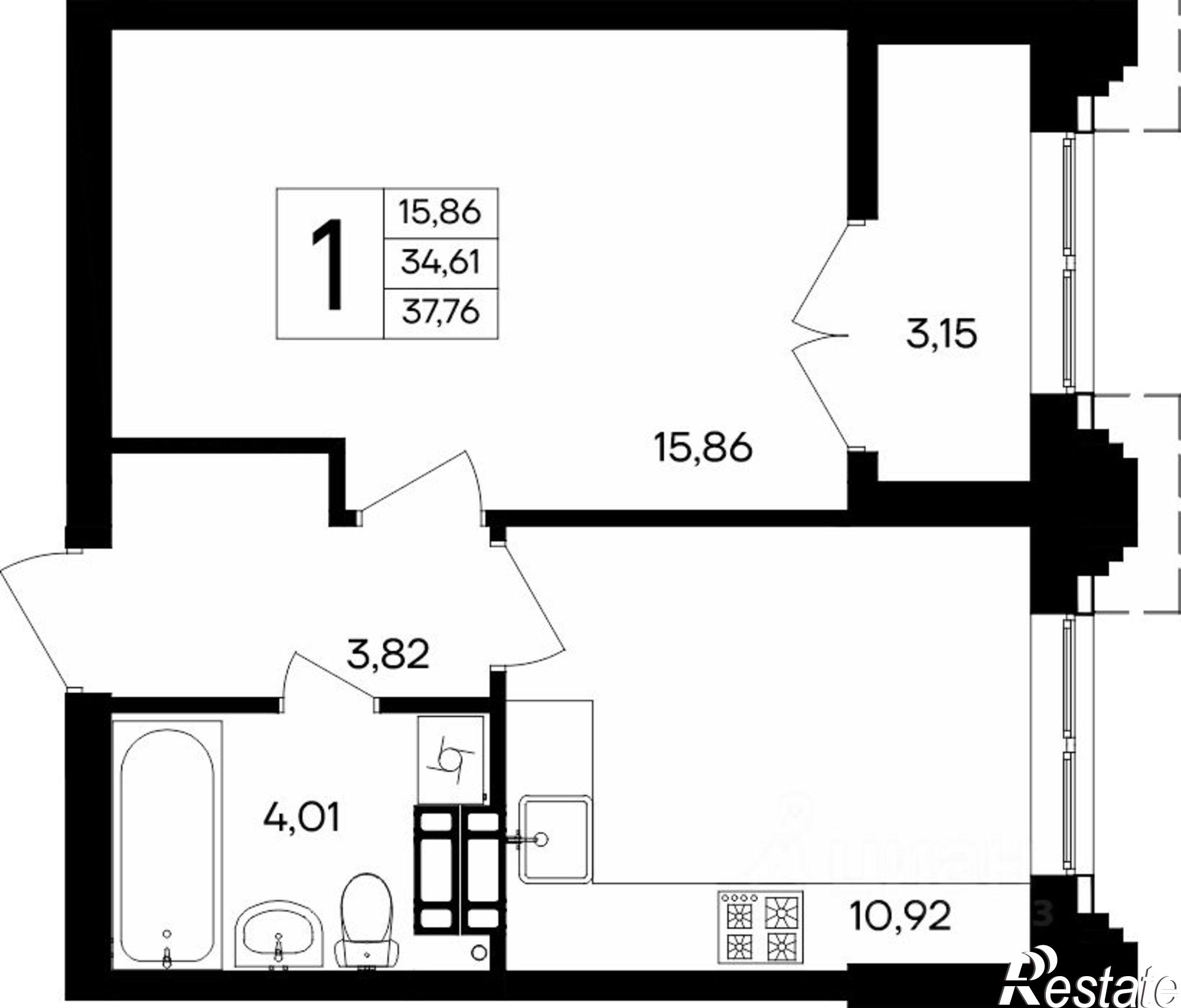 Купить квартиру за 8 307 200 рублей на ул Котляревского, 9