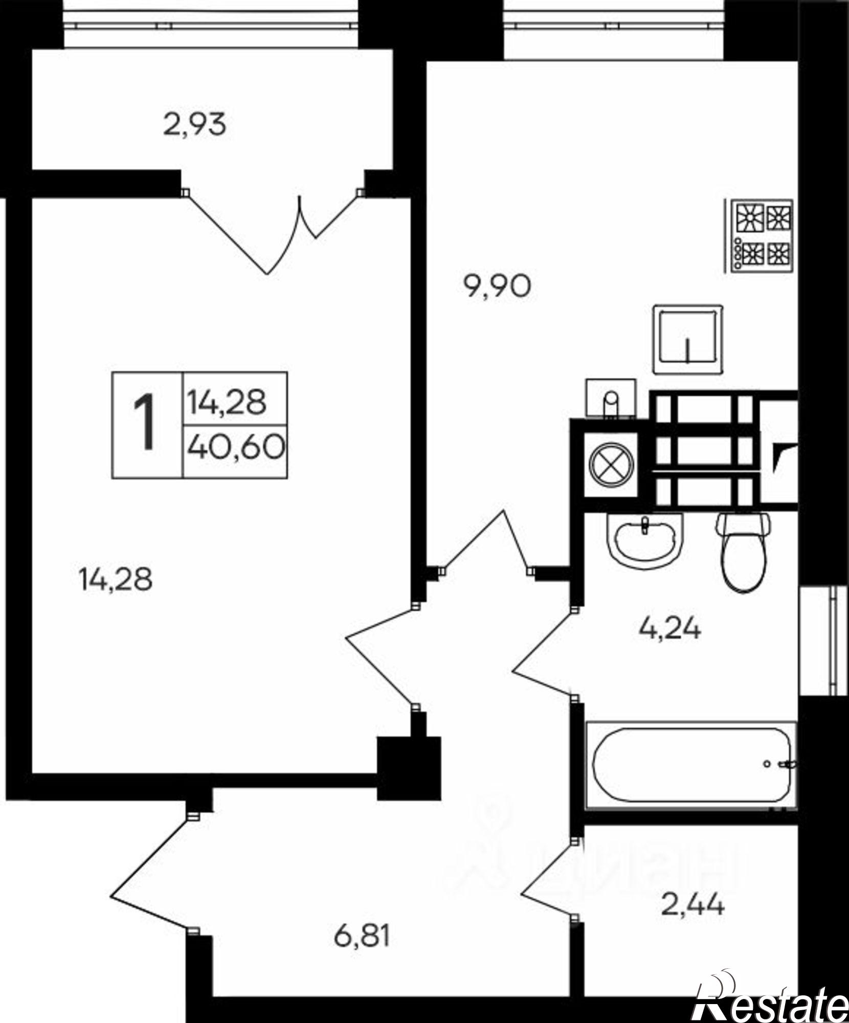 Купить квартиру за 5 785 500 рублей на ул Парковая, 2 3
