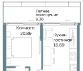 2-комн, 49 кв м, этаж 4/8 г. Саки, ул. Морская