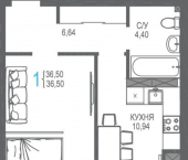 2-комн, 54 кв м, этаж 1/8 ул Магистральная, 3