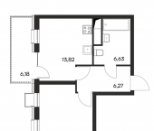 1-комн, 48 кв м, этаж 1/4 Симферопольский район