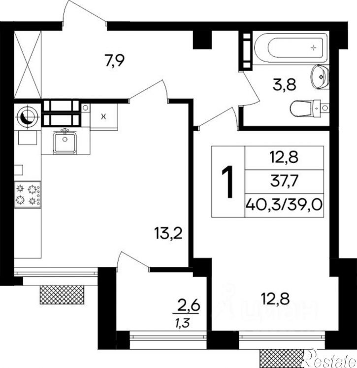 1-комн квартира в новом доме Маячная улица, 10,  д. 10