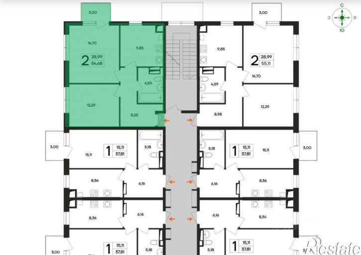 2-комн квартира Олимпийская улица, 10,  д. 10