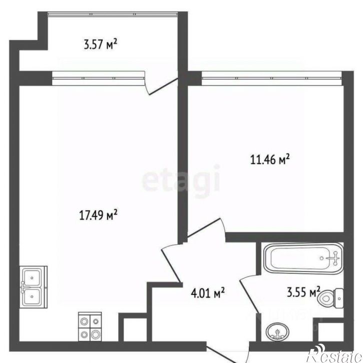 1-комн квартира в новом доме улица Ленина, 146,  д. 146