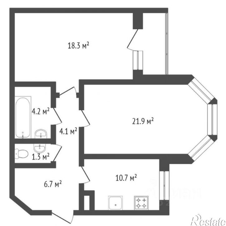 2-комн квартира ул Маячная, 16,  д. 16