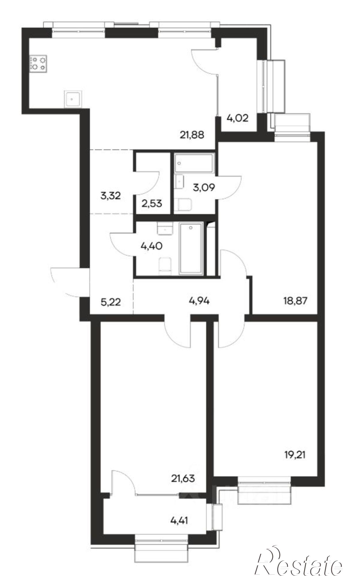 Купить квартиру за 15 584 600 рублей на Симферопольский район