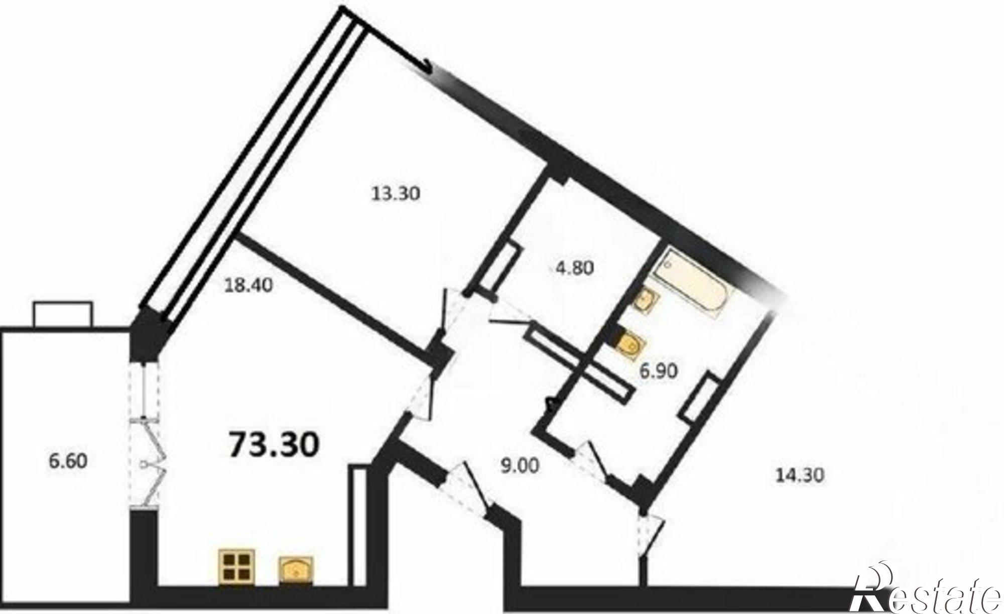 Купить квартиру за 19 291 500 рублей на проспект Октябрьской Революции, 14