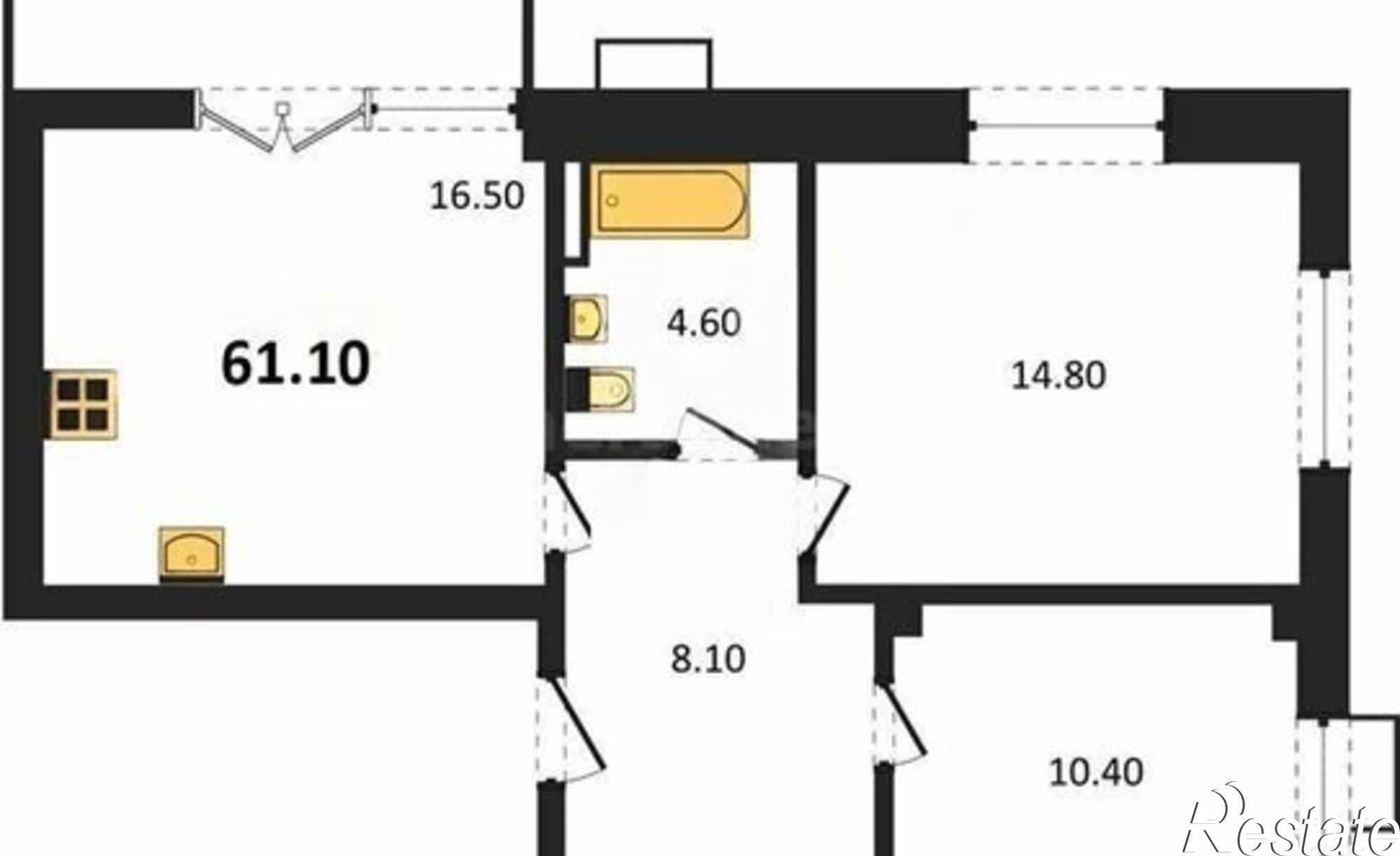 Купить квартиру за 16 180 500 рублей на проспект Октябрьской Революции, 14