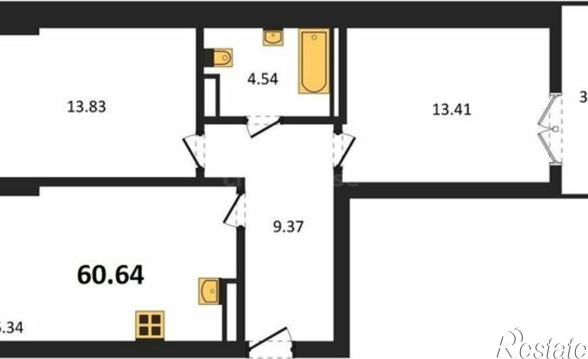 Купить квартиру за 12 734 400 рублей на ул Котляревского, 9