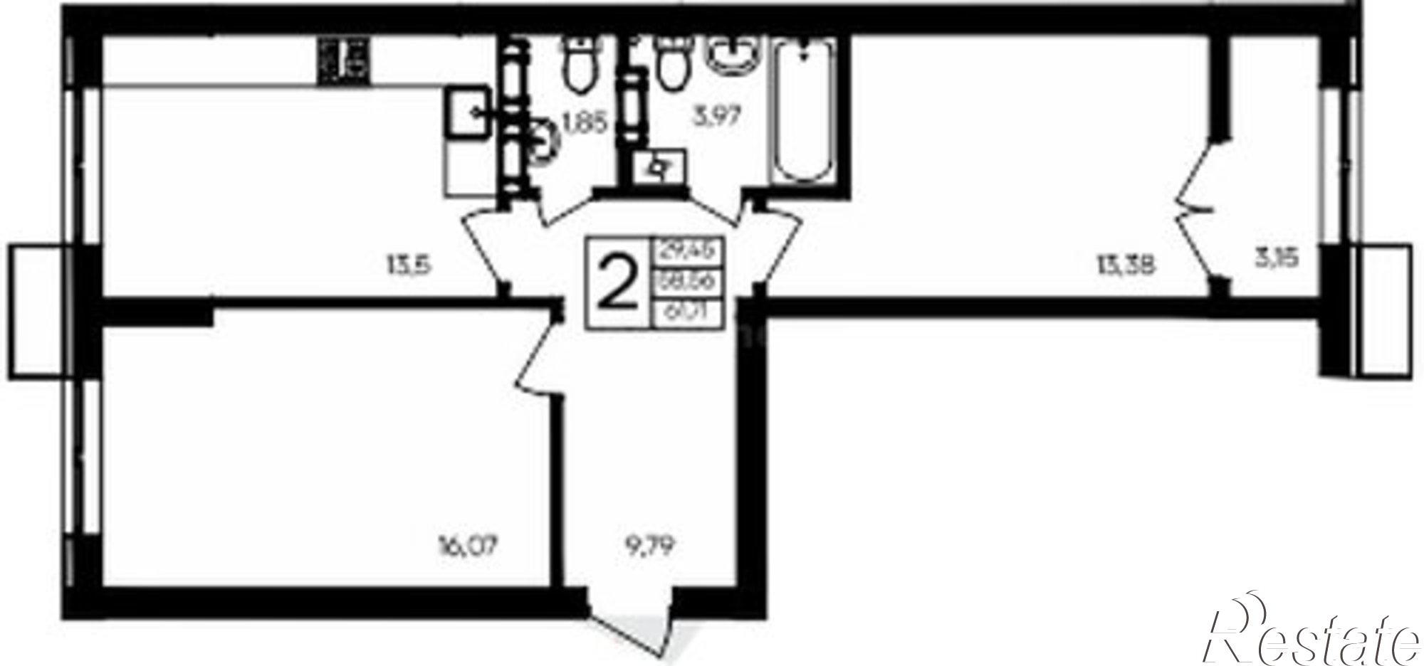 Купить квартиру за 12 959 100 рублей на ул Котляревского, 9