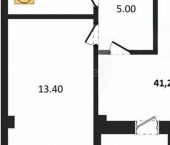 1-комн, 41 кв м, этаж 1/8 проспект Октябрьской Революции, 14