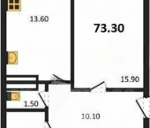 3-комн, 73 кв м, этаж 1/9 улица Токарева, 18Д к3