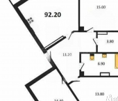3-комн, 92 кв м, этаж 3/8 ул Маячная, 11