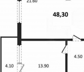 1-комн, 48кв м, этаж 9/9 улица Степаняна, 9А