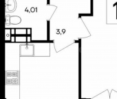 1-комн, 37 кв м, этаж 2/9 ул Котляревского, 9