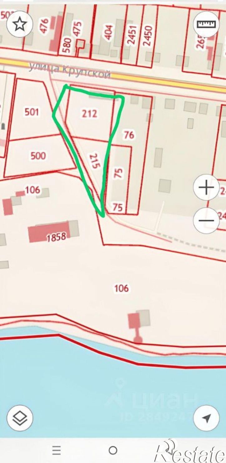 Земельный участок ул Крупской, 44,  д. 44