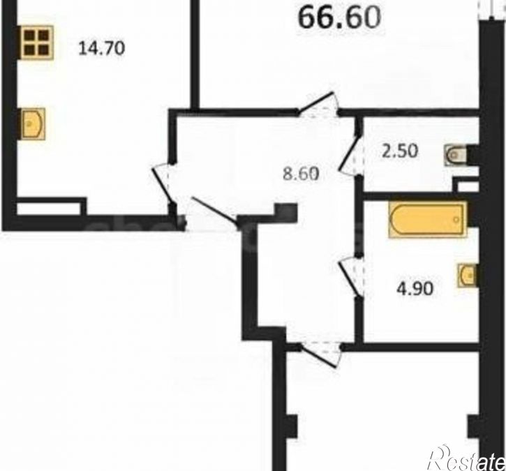 2-комн квартира в новом доме улица Токарева, 18Д к1,  д. 18Д к1