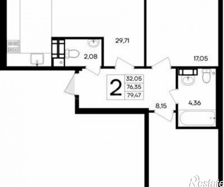 2-комн квартира в новом доме ул Котляревского, 9,  д. 9