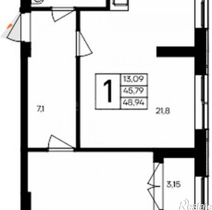 1-комн квартира в новом доме ул Котляревского, 9,  д. 9