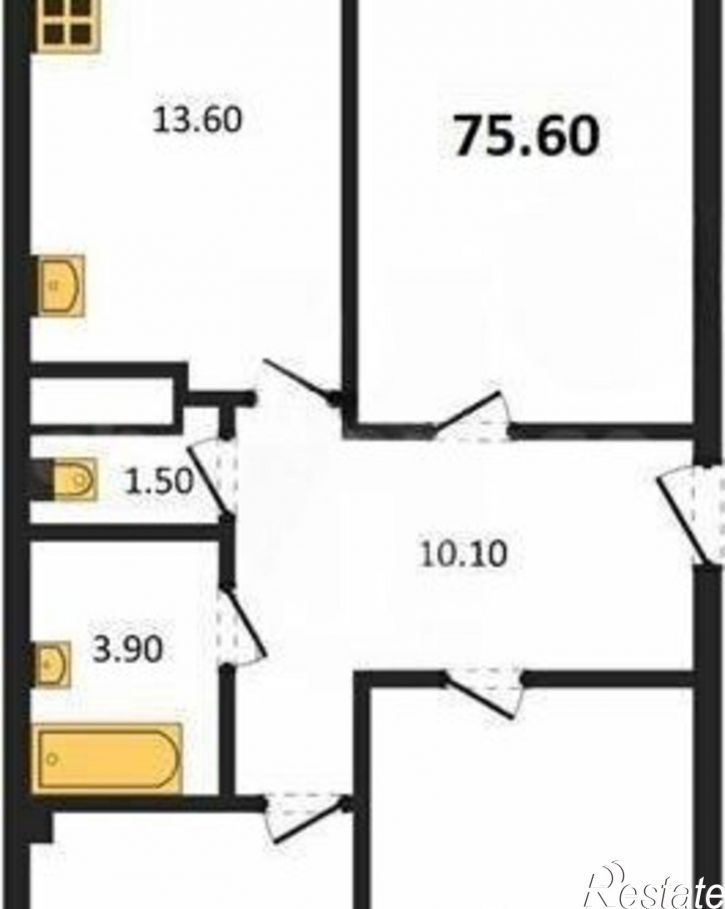 3-комн квартира в новом доме улица Токарева, 18Д к2,  д. 18Д к2