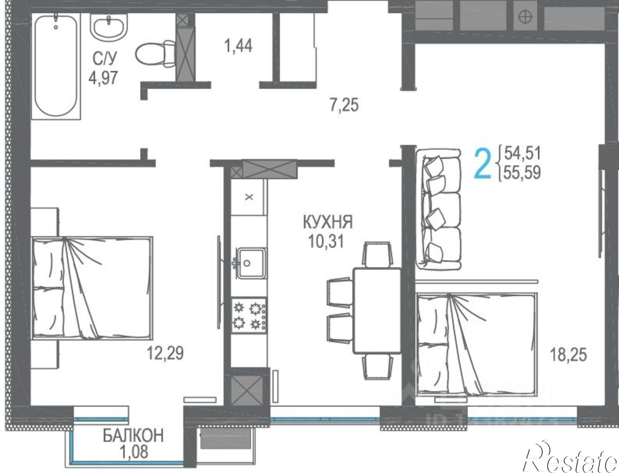 Купить квартиру за 6 205 500 рублей на ул Магистральная, 3