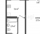 1-комн, 34кв м, этаж 5/5 улица Блюхера, 9