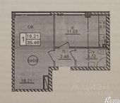 1-комн, 35 кв м, этаж 1/3 Севастополь, Гагаринский муниципальный округ