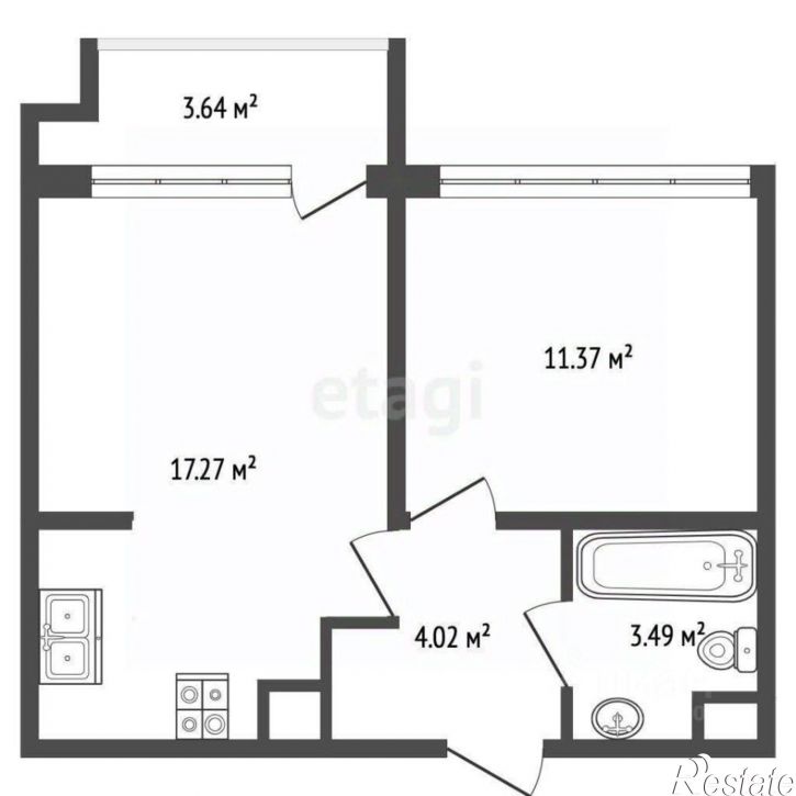 1-комн квартира в новом доме улица Ленина, 146,  д. 146