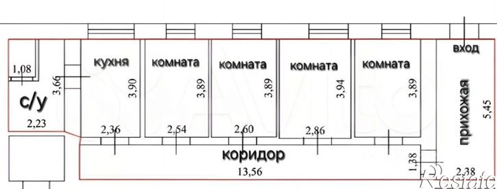 4-комн квартира улица Сурикова Василия, 10,  д. 10