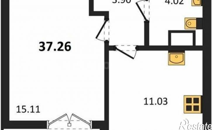 1-комн квартира в новом доме ул Котляревского, 9,  д. 9
