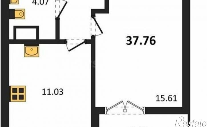1-комн квартира в новом доме ул Котляревского, 9,  д. 9