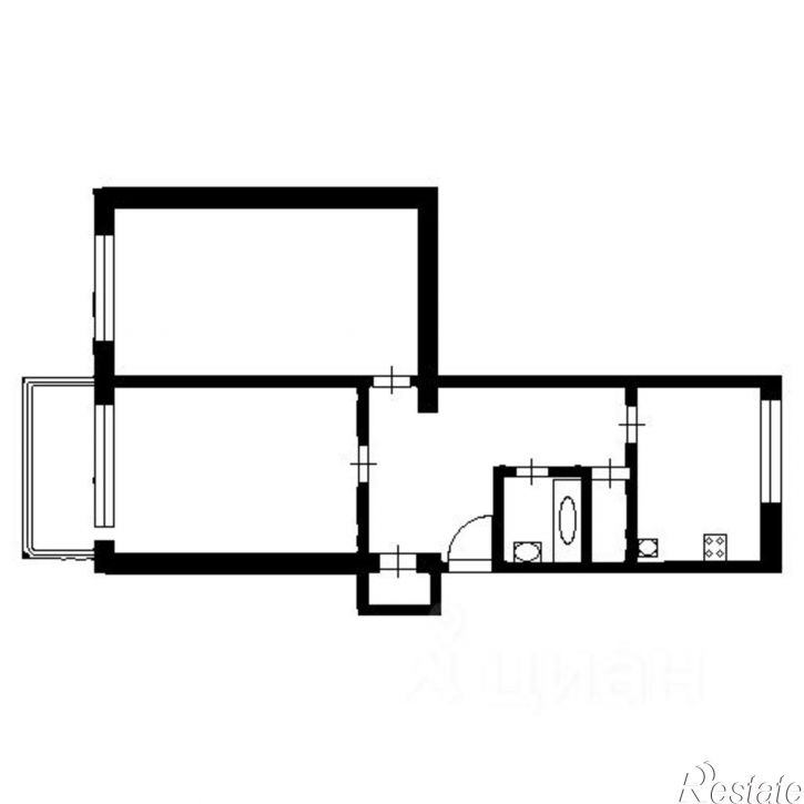 2-комн квартира ул Адмирала Фадеева, 19,  д. 19