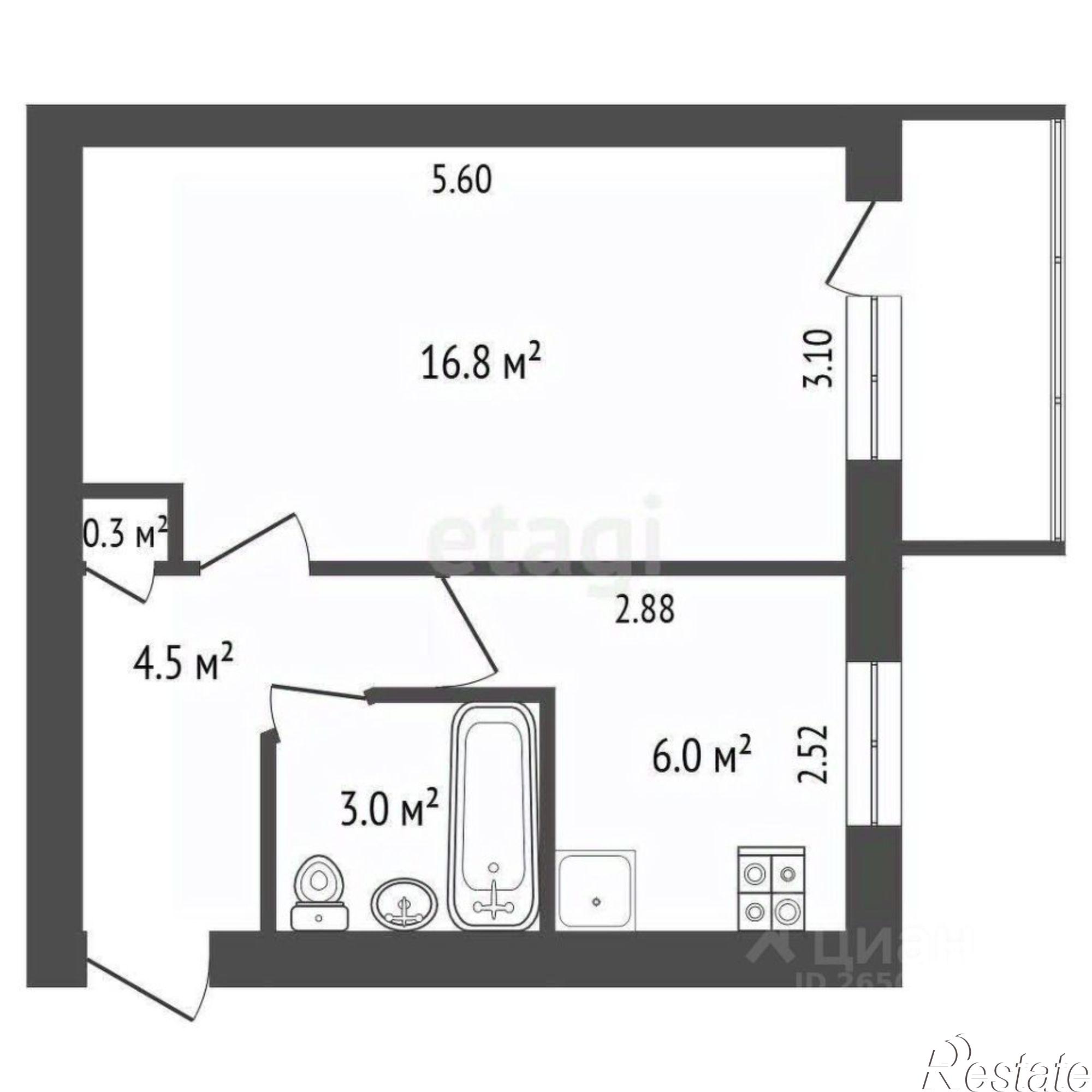 Купить квартиру за 6 700 000 рублей на улица Глухова, 5