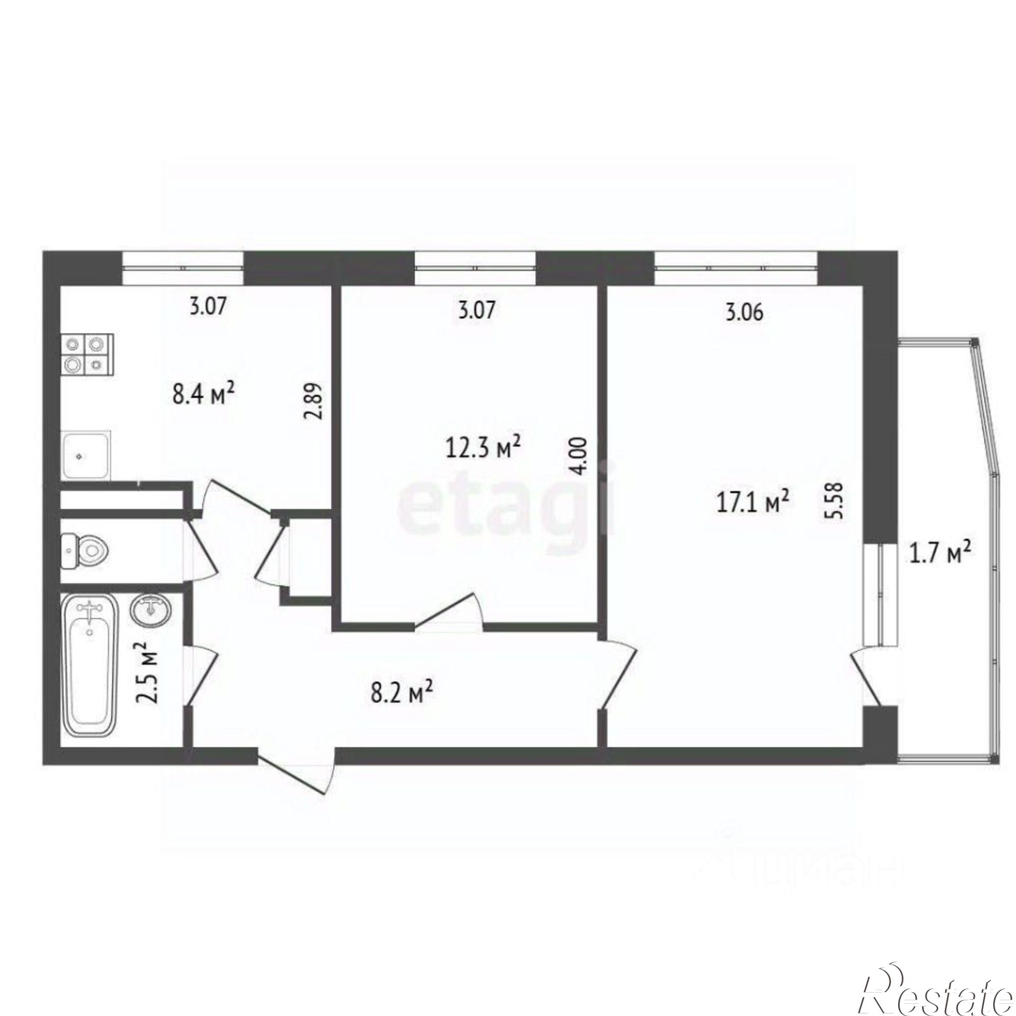 Купить квартиру за 7 500 000 рублей на 2-й микрорайон, 59