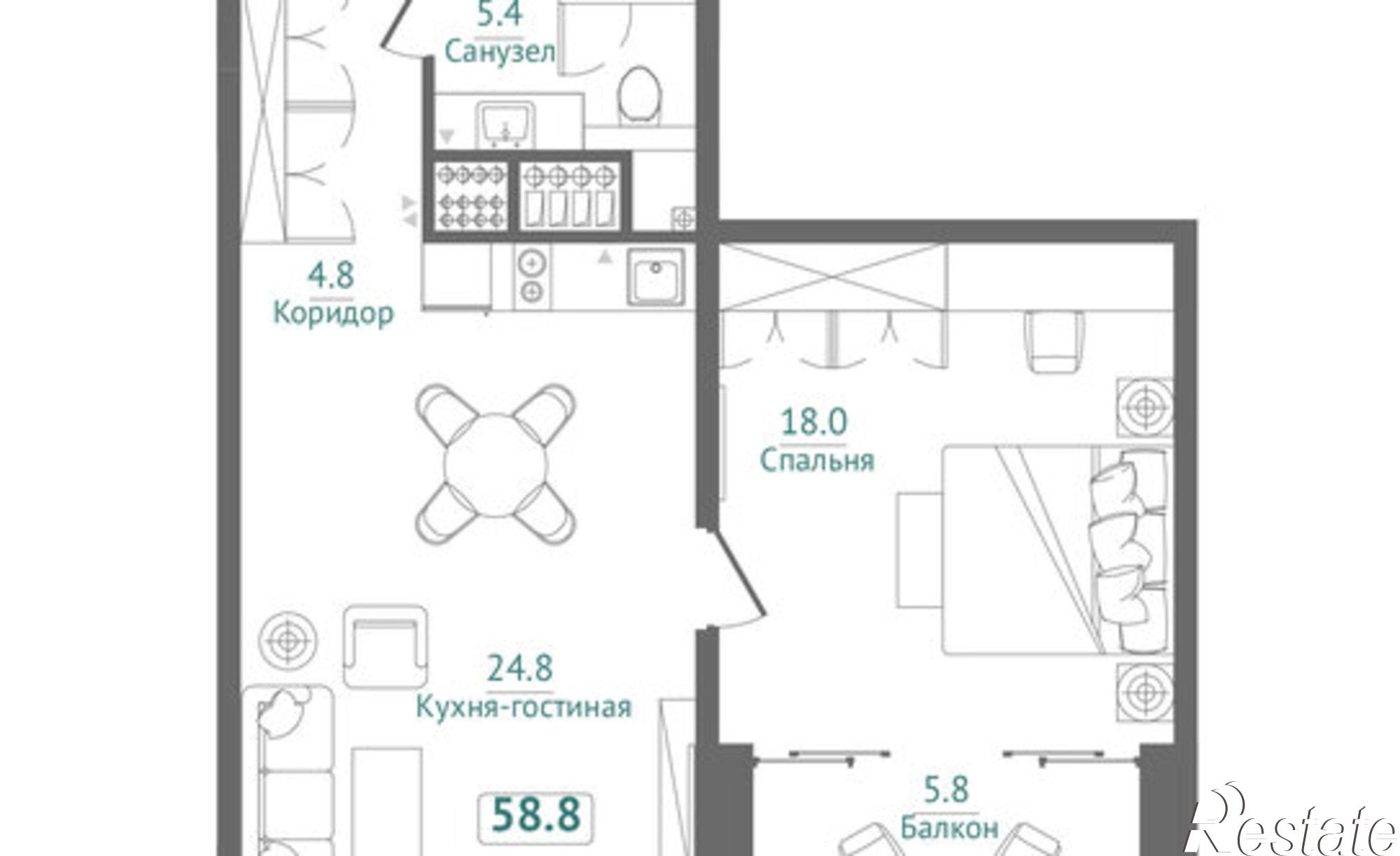 Купить квартиру за 20 580 000 рублей на Морская улица