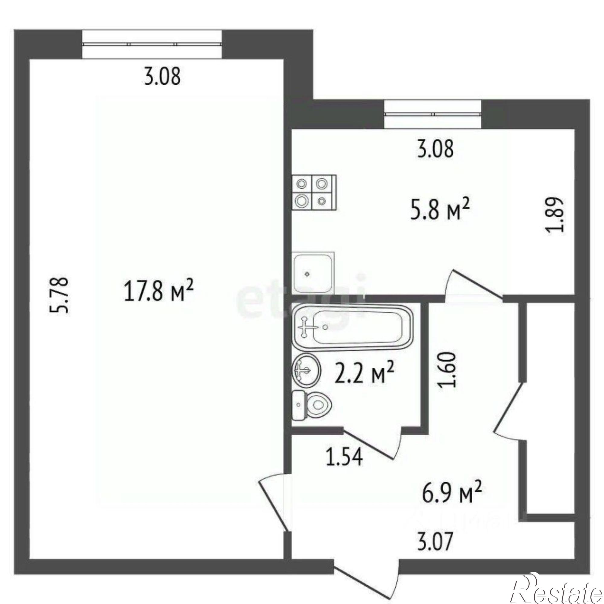 Купить квартиру за 3 750 000 рублей на Ленинский район, Щёлкино, 78в3