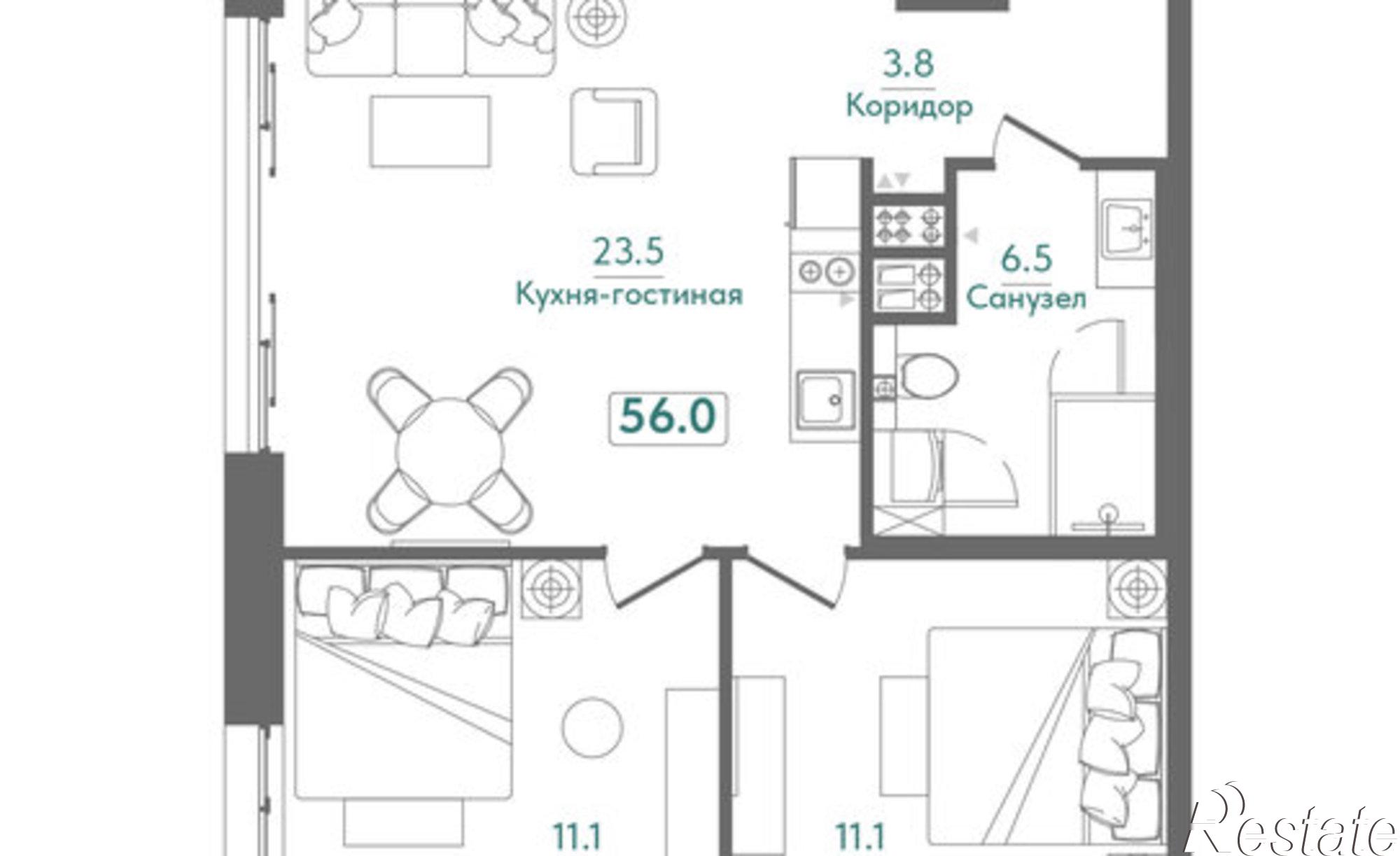Купить квартиру за 19 320 000 рублей на Морская улица