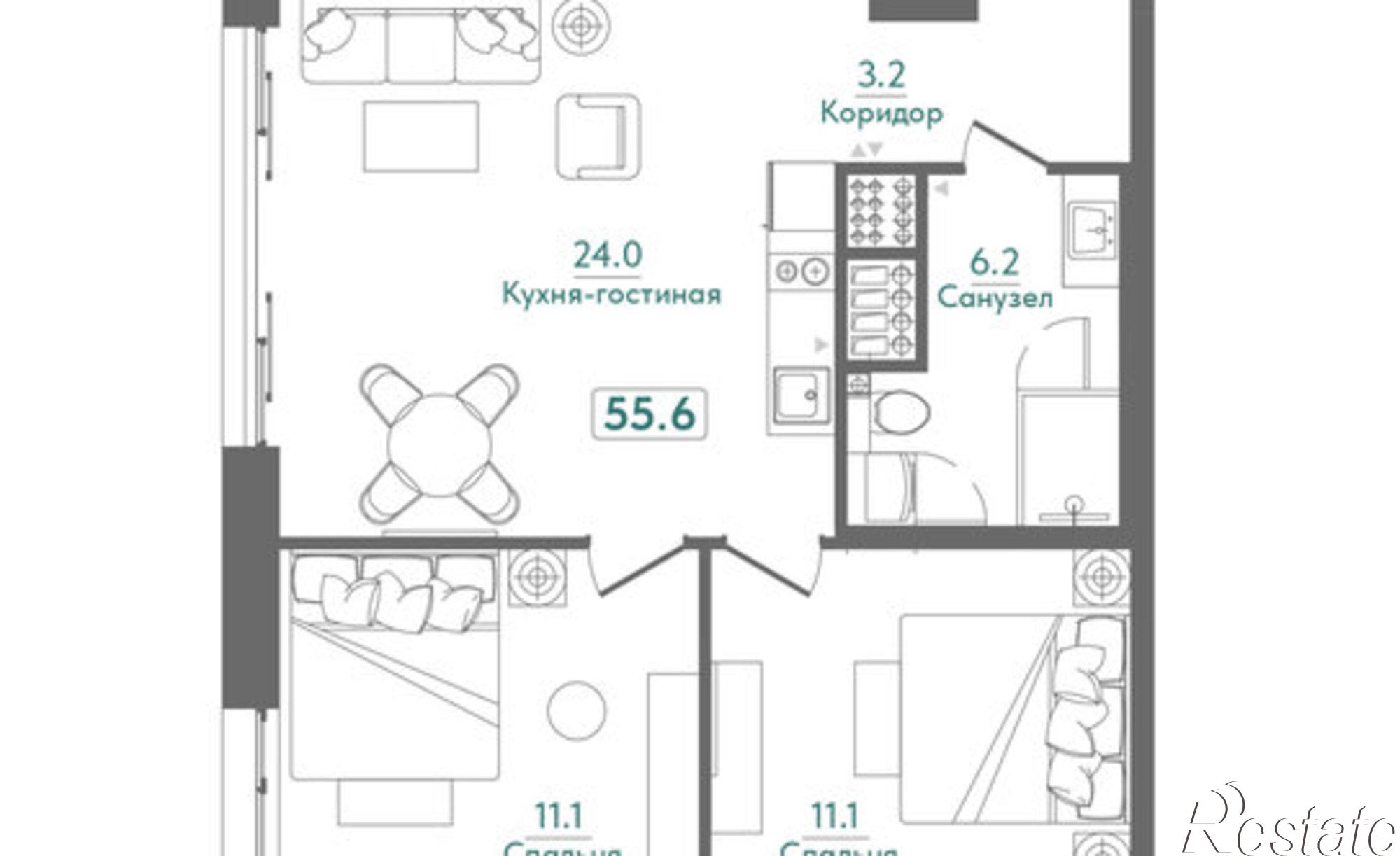 Купить квартиру за 19 738 000 рублей на Морская улица