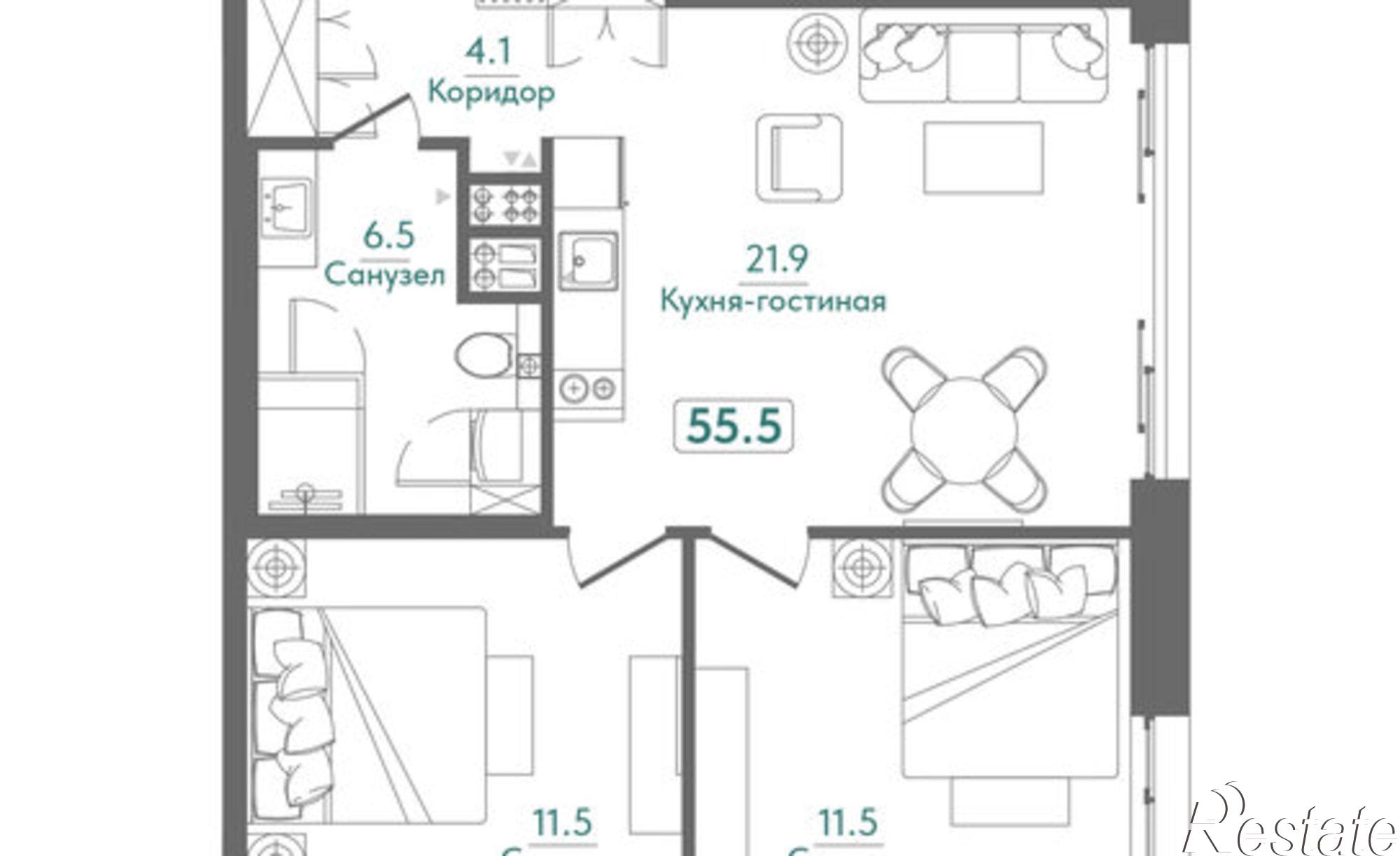 Купить квартиру за 19 147 500 рублей на Морская улица