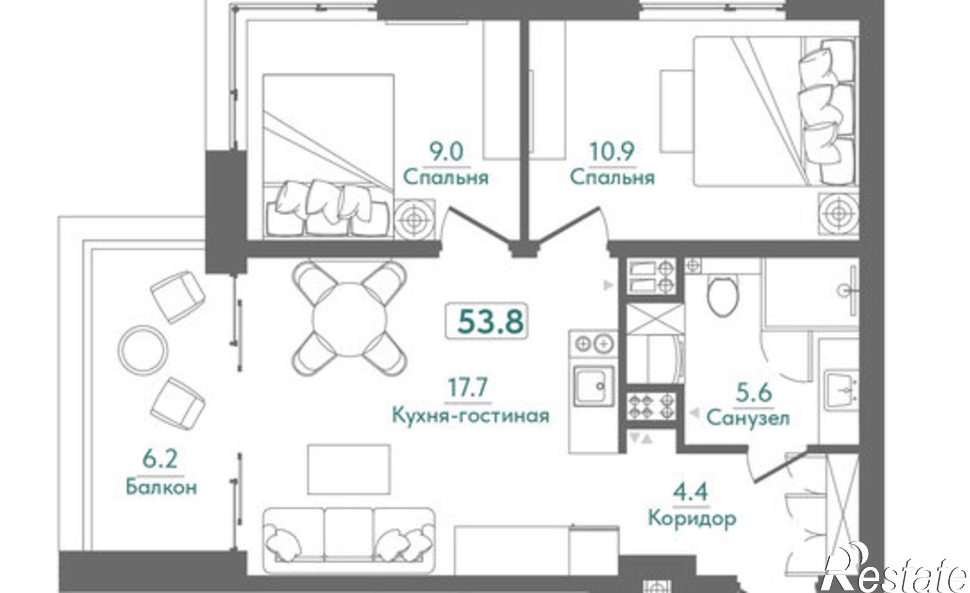 Купить квартиру за 18 561 000 рублей на Морская улица