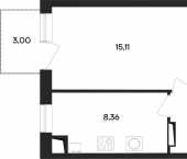 1-комн, 37 кв м, этаж 4/4 городской округ Евпатория