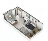 1-комн, 36 кв м, этаж 4/7 улица Шулейкина, 10