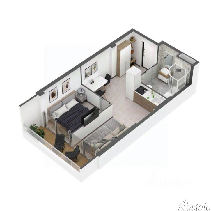 1-комн квартира в новом доме улица Шулейкина, 10,  д. 10