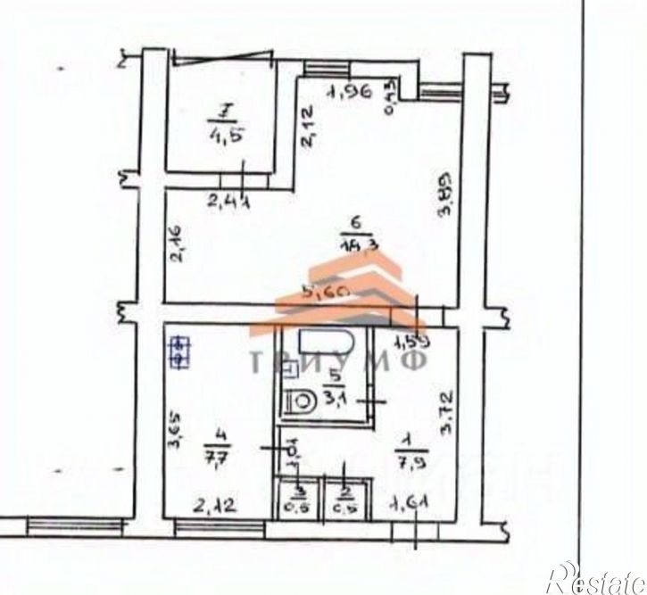 2-комн квартира Октябрьская улица, 14А,  д. 14А