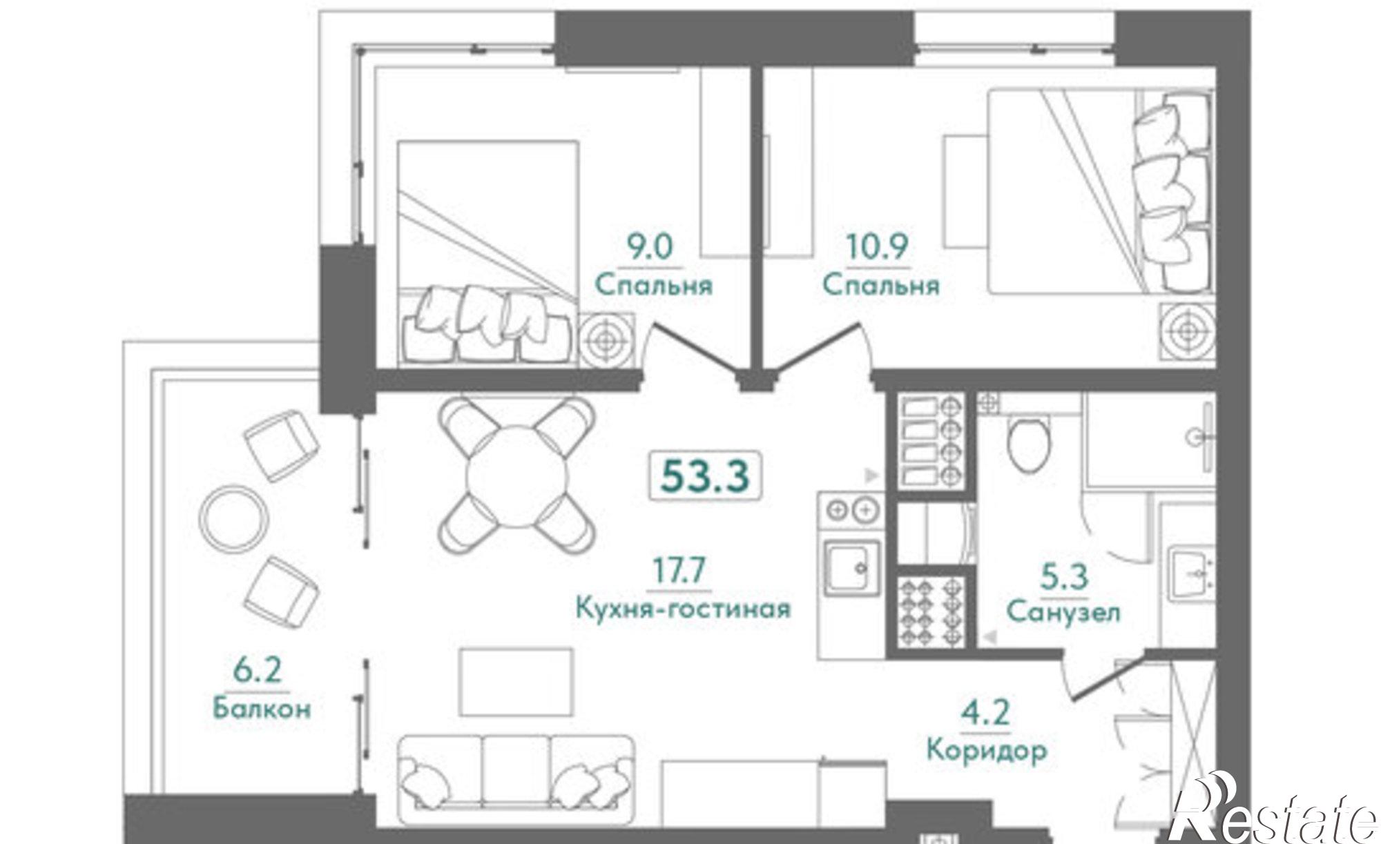Купить квартиру за 19 188 000 рублей на Морская улица