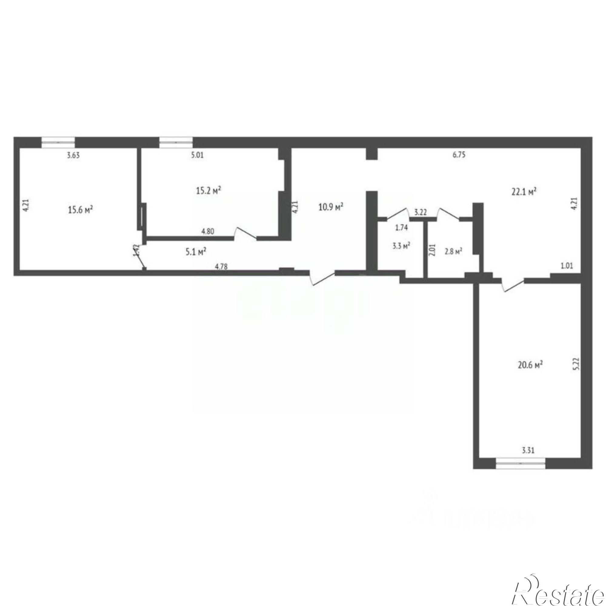 Купить квартиру за 12 500 000 рублей на Симонок улица, 55В бл21