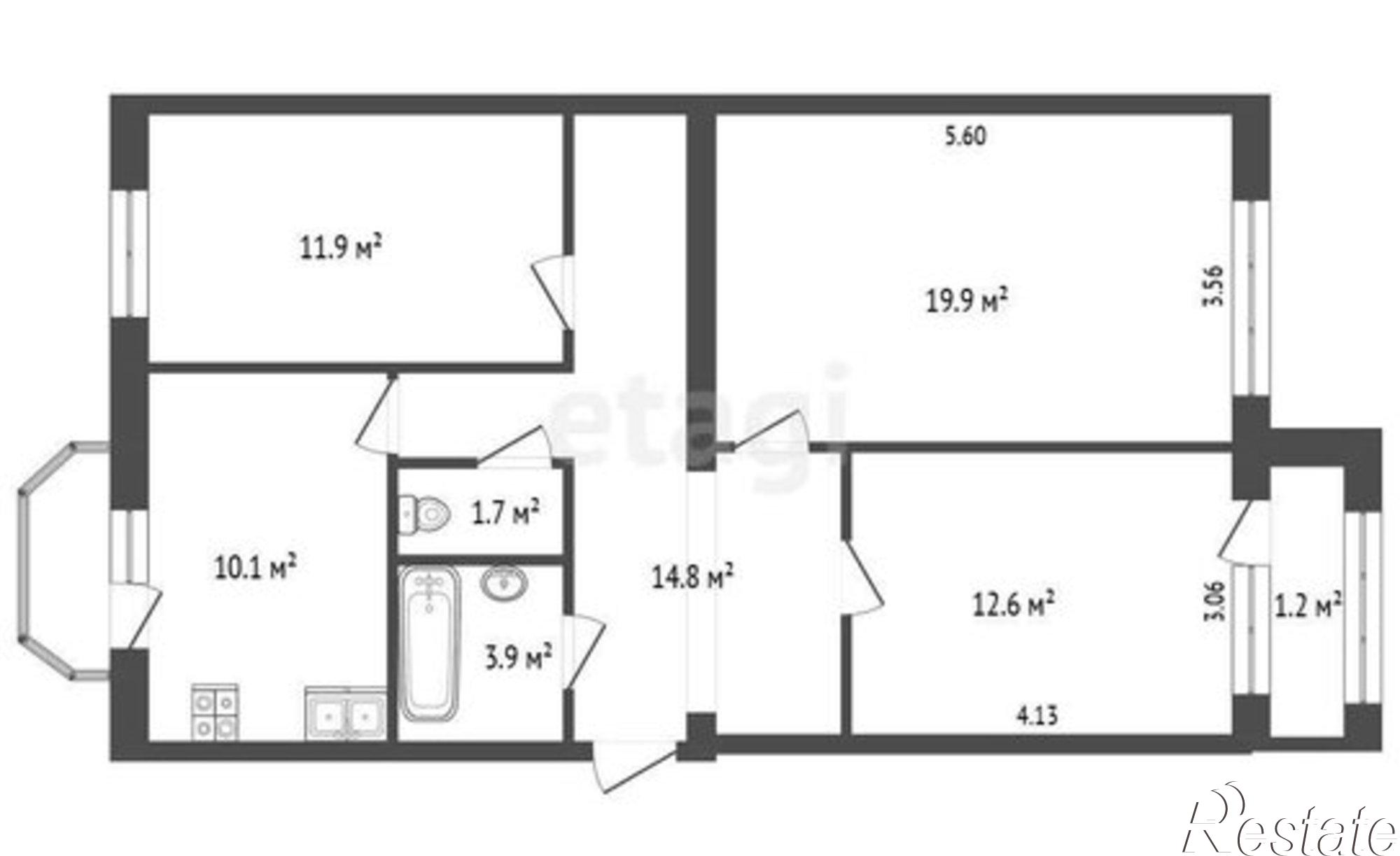 Купить квартиру за 15 499 000 рублей на улица Адмирала Фадеева, 36