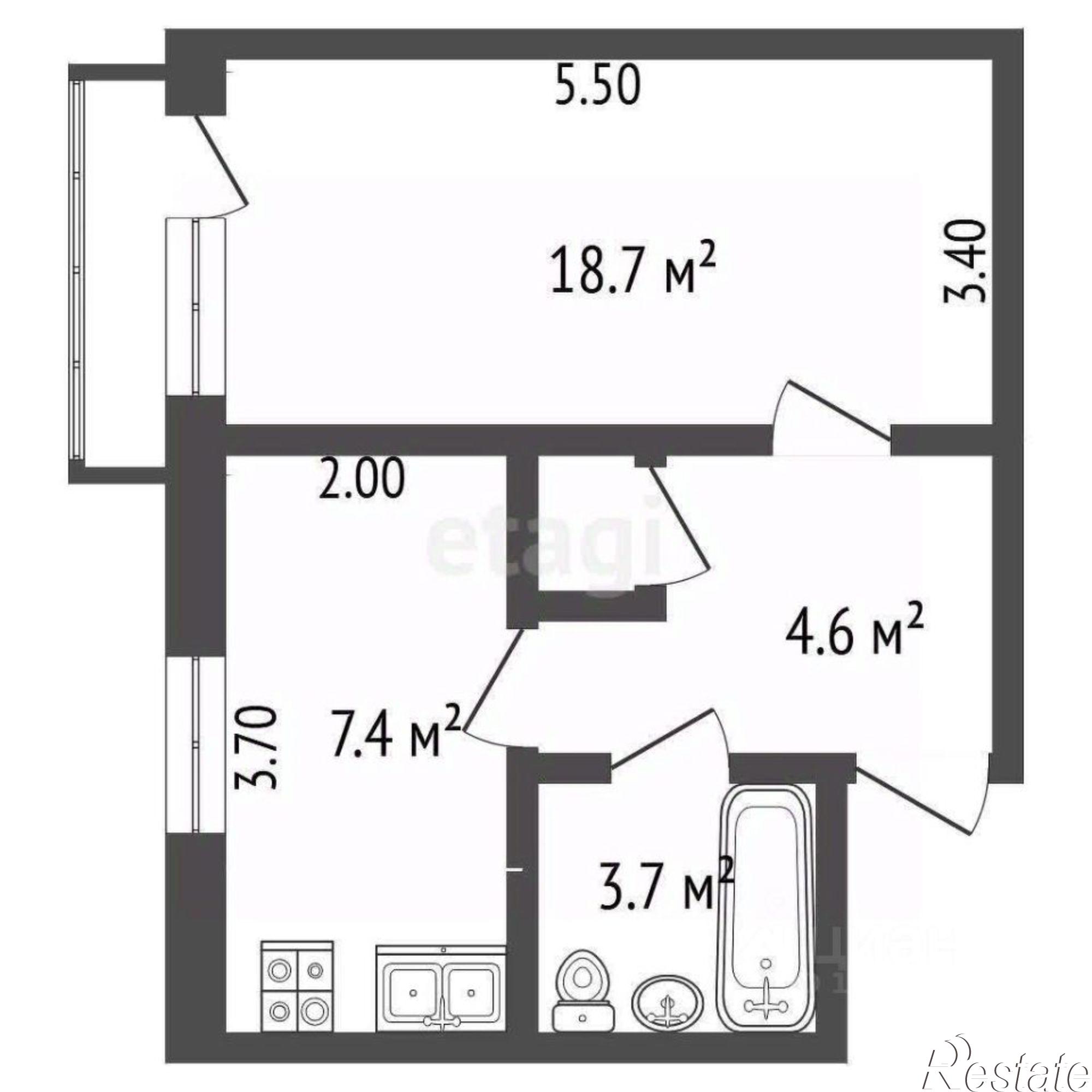 Купить квартиру за 3 700 000 рублей на улица Цурцумия, 5