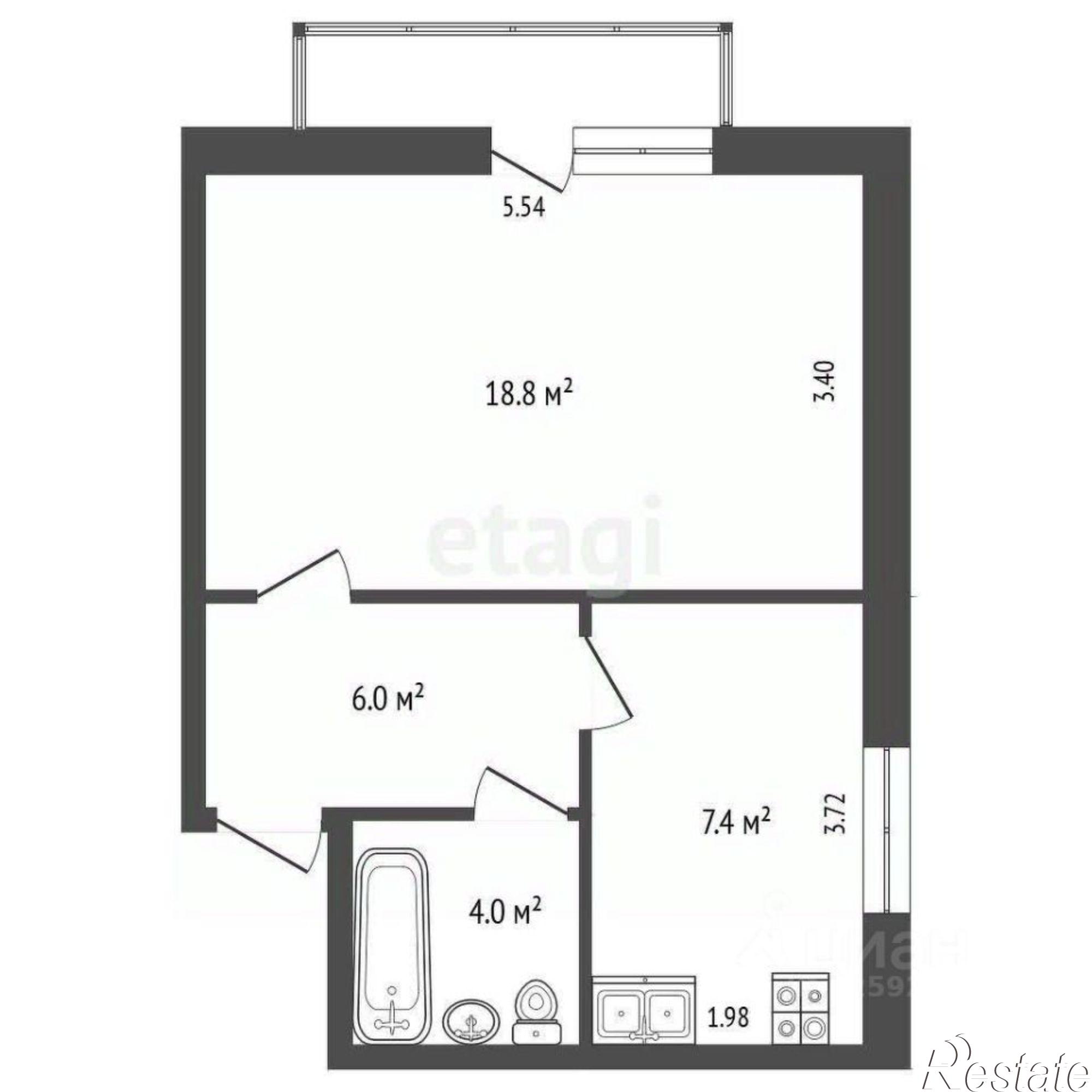Купить квартиру за 3 800 000 рублей на ул Цурцумия, 5
