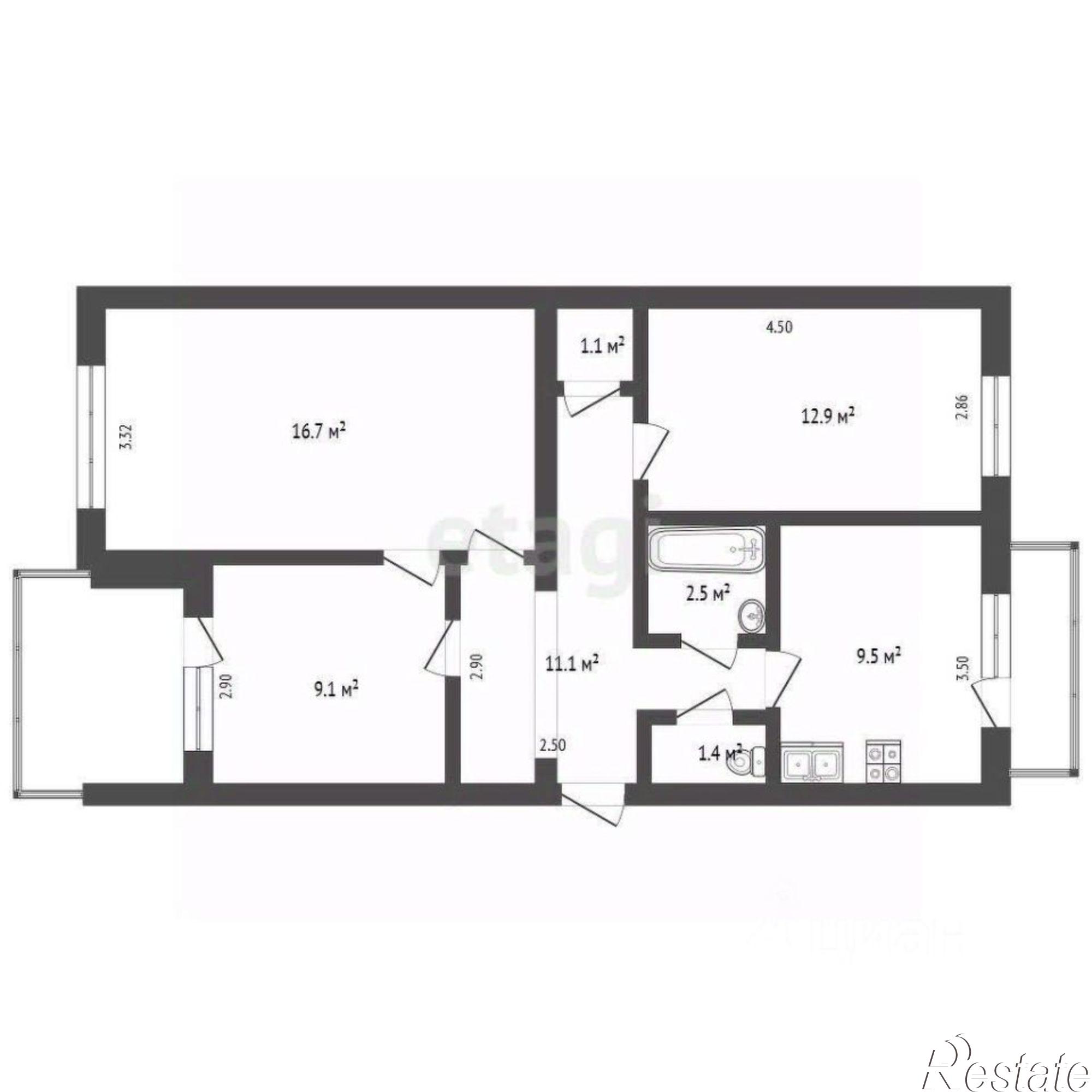 Купить квартиру за 6 500 000 рублей на ул Гоголя, 26